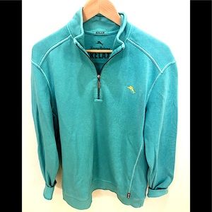 Tommy Bahama men’s half zip pullover green/blue